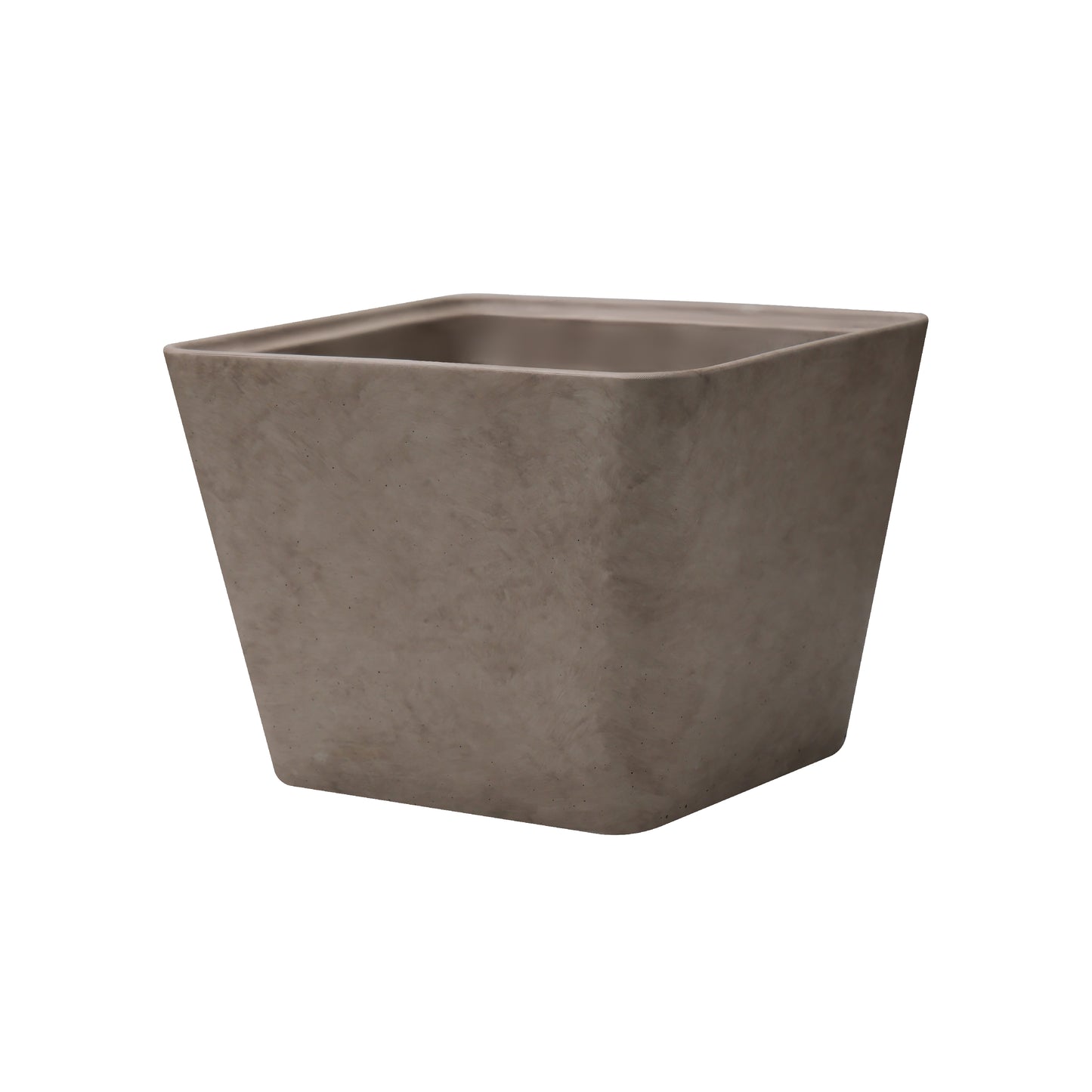 Funnel-shaped Concrete Planter, Modern Style Large Plant Pot with Drainage Hole for Indoor Outdoor AF005