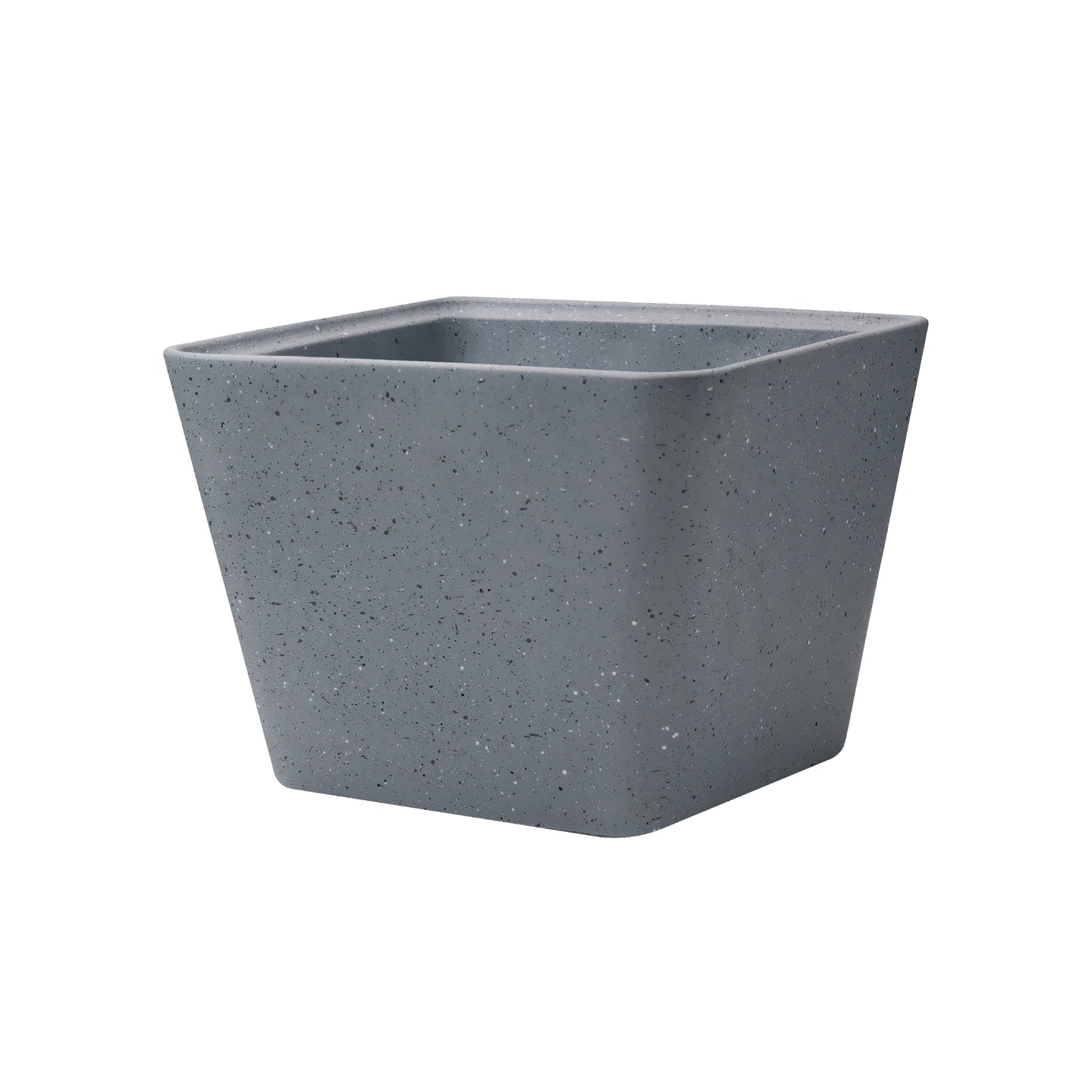 Funnel-shaped Concrete Planter, Modern Style Large Plant Pot with Drainage Hole for Indoor Outdoor AF005