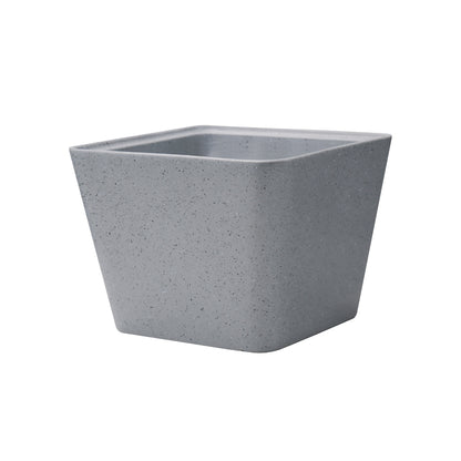 Funnel-shaped Concrete Planter, Modern Style Large Plant Pot with Drainage Hole for Indoor Outdoor AF005