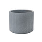 4.5 Inch Gray Concrete Planter Pot With Geogemetric Strip Embossed Pattern – Decorative Indoor/Outdoor Plant Container, Composite Material Planter Custom AF018