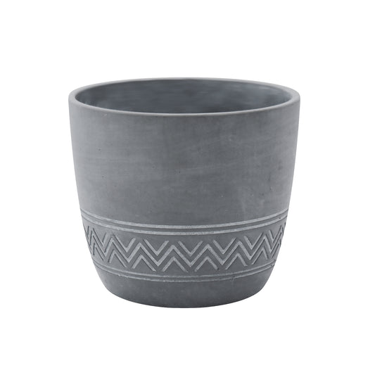 Vintage Indian Style Magnesium Oxide Concrete Planter Pot – Decorative Indoor/Outdoor Plant Container, Composite Material Planter Custom AF022