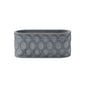 Gray Rectangular Concrete Planter Pot with Oval Embossed Pattern – Modern Indoor/Outdoor Flower Pot AF027