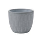 Gray Concrete Planter Pot Embossed with Leaves Pattern– Cylindrical Decorative Indoor/Outdoor Plant Container AF031