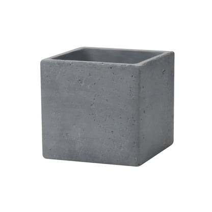 Square Concrete Planter for Outdoor Indoor Home Patio Garden, Large Plant Pot with Drainage Hole and Rubber Plug, Slate Grayt Composite Material Planter AF054