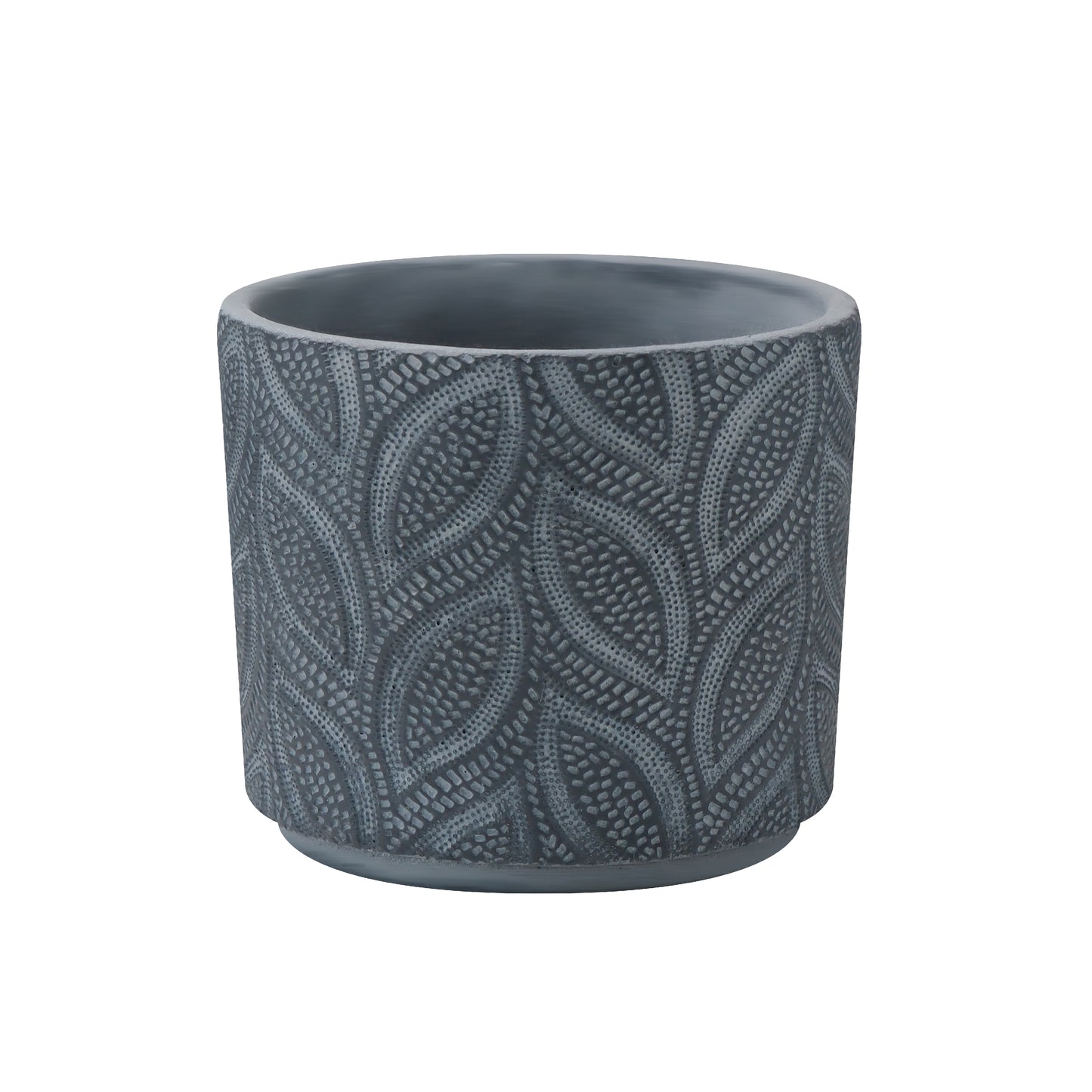 Floral  Pattern Embossed Pattern Concrete Planter for Patio Decoration Flower Pots and Planters,Weathered Concrete ，Composite Material Planter AF059