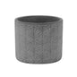 Elegant Gray Concrete Planter with Leaf Pattern – Small Round Indoor/Outdoor Decorative Pot，Composite Material Planter AF078