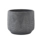 Modern Gray Concrete Planter with Trees Pattern  Embossed– Round Indoor/Outdoor Flower Planter Pot , Composite Material Planter AF086