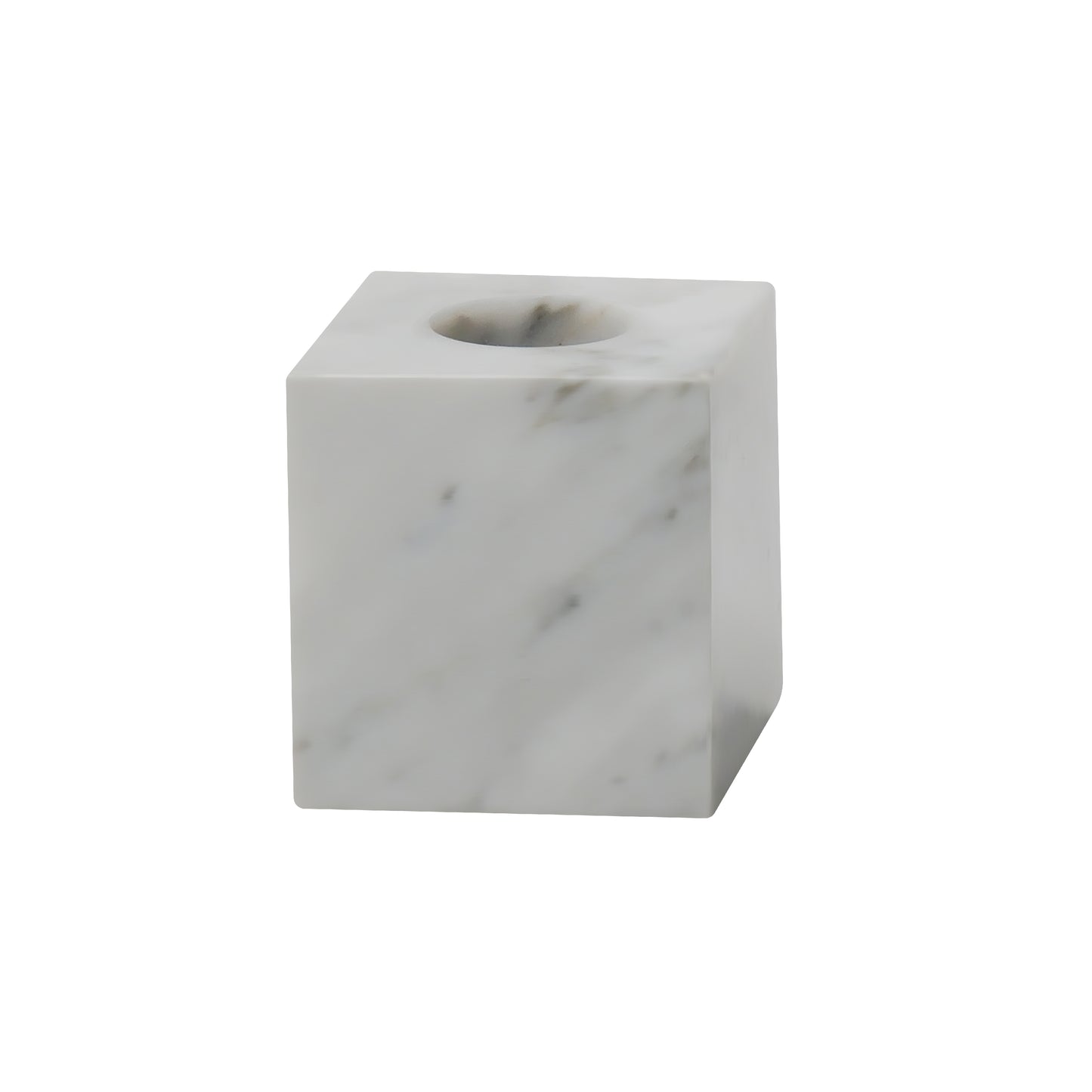 Wholesale Natural  Marble Stone Candle  Stand Stone Candle Holder Home Decor Black Marble FJCD-0011